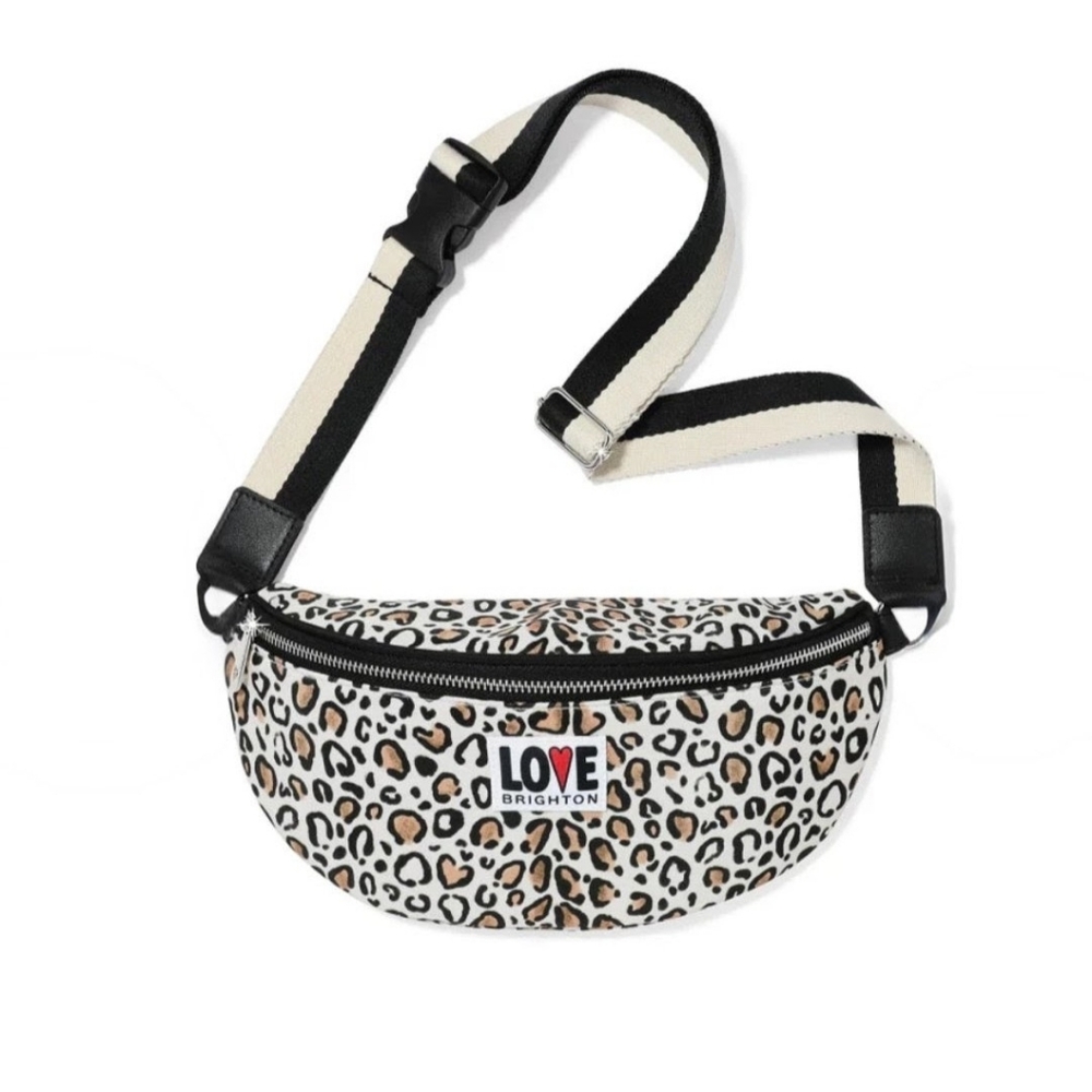 Brighton Wild Cat Leopard Print Crossbody Sling Belt Bag NWOT - Picture 13 of 16